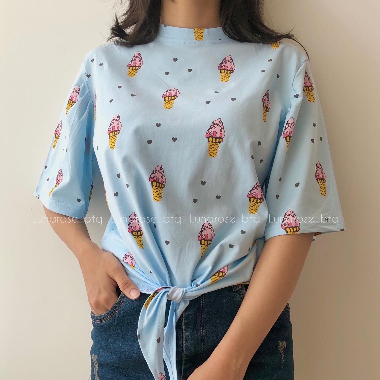 تیشرت وارداتی چاپی بستنی - Image 4