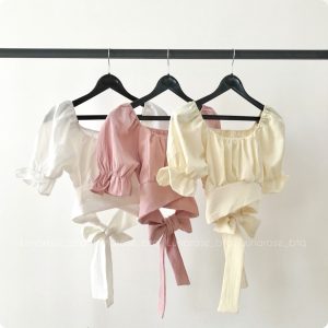 کراپ آستین پفکی وارداتی