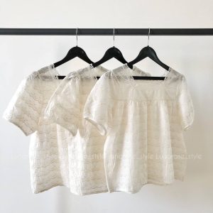 شومیز خامه دوزی سفید