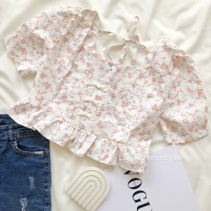 کراپ شومیز یقه دلبری