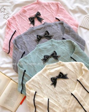 بافت آستین طرحدار پاپیونی