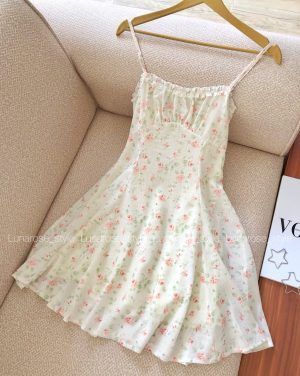 پیراهن حریر گلدار