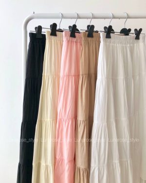 دامن چیندار نخ ابریشم