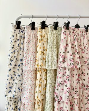 دامن طبقه ای گلدار