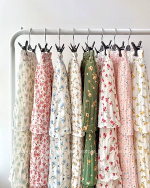 دامن طبقه ای گلدار