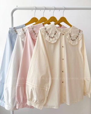 شومیز یقه گلدوزی