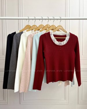 پلیور بافت یقه گیپور